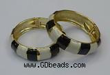 CEB164 19mm width gold plated alloy with enamel bangles wholesale