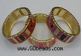 CEB166 20mm width gold plated alloy with enamel bangles wholesale