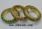 CEB174 20mm width gold plated alloy with enamel bangles wholesale