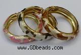 CEB179 17mm width gold plated alloy with enamel bangles wholesale