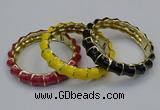 CEB180 14mm width gold plated alloy with enamel bangles wholesale