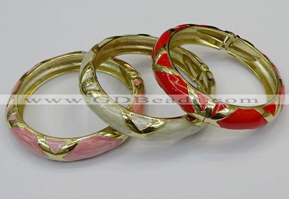 CEB182 13mm width gold plated alloy with enamel bangles wholesale