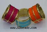 CEB187 38mm width gold plated alloy with enamel bangles wholesale