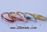 CEB42 5pcs 17mm width gold plated alloy with enamel rhinestone & bangles