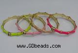 CEB65 6mm width gold plated alloy with enamel bangles wholesale