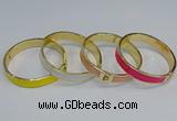 CEB66 9mm width gold plated alloy with enamel bangles wholesale