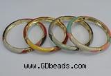 CEB68 6mm width gold plated alloy with enamel bangles wholesale