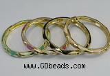 CEB71 6mm width gold plated alloy with enamel bangles wholesale