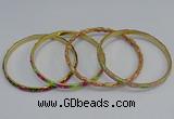 CEB76 5mm width gold plated alloy with enamel bangles wholesale