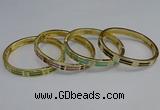 CEB84 8mm width gold plated alloy with enamel bangles wholesale