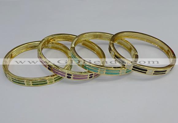 CEB84 8mm width gold plated alloy with enamel bangles wholesale