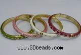 CEB89 8mm width gold plated alloy with enamel bangles wholesale