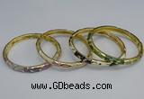 CEB97 6mm width gold plated alloy with enamel bangles wholesale