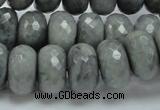 CEE26 15.5 inches 10*18mm faceted rondelle eagle eye jasper beads