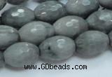 CEE29 15.5 inches 13*18mm faceted rice eagle eye jasper beads