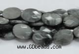 CEE52 15.5 inches 10*14mm faceted oval eagle eye jasper beads