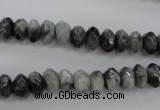 CEE67 15.5 inches 5*8mm faceted rondelle eagle eye jasper beads