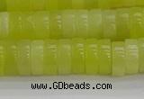 CEJ221 15.5 inches 3*8mm heishi lemon jade beads wholesale