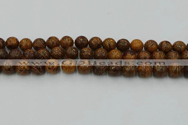 CEJ305 15.5 inches 14mm round elephant skin jasper beads wholesale