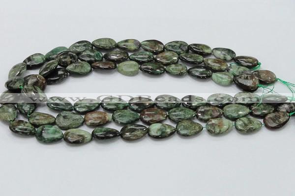 CEM07 15.5 inches 13*18mm flat teardrop emerald gemstone beads