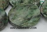 CEM26 15.5 inches 30*40mm twisted oval emerald gemstone beads