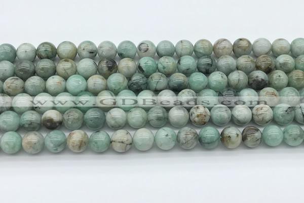 CEM52 15.5 inches 8mm round emerald gemstone beads wholesale