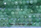 CEM75 15 inches 2mm faceted round emerald beads