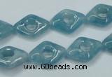 CEQ143 15.5 inches 12*16mm diamond blue sponge quartz beads