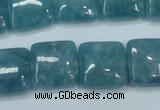 CEQ164 15.5 inches 16*16mm square blue sponge quartz beads