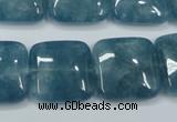 CEQ166 15.5 inches 20*20mm square blue sponge quartz beads