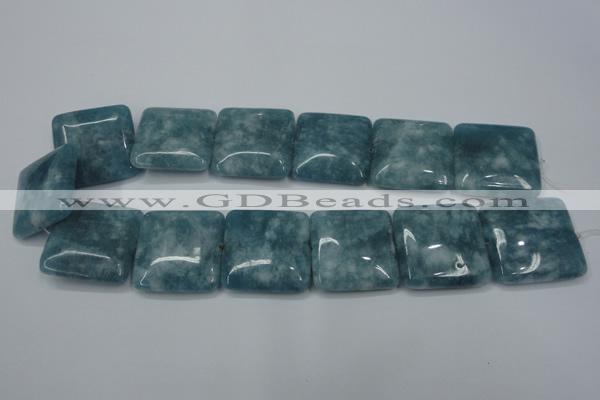 CEQ168 15.5 inches 30*30mm square blue sponge quartz beads