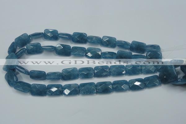 CEQ233 15.5 inches 13*18mm faceted rectangle blue sponge quartz beads