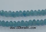 CEQ32 15.5 inches 4*6mm faceted rondelle blue sponge quartz beads