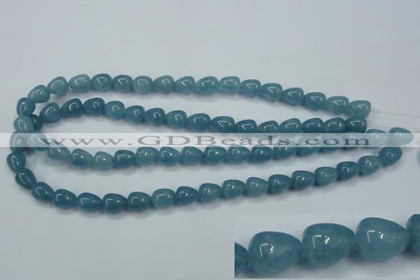 CEQ44 15.5 inches 9*11mm teardrop blue sponge quartz beads