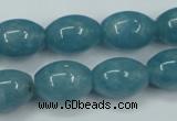 CEQ64 15.5 inches 13*18mm rice blue sponge quartz beads