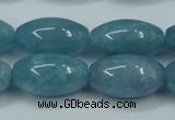 CEQ66 15.5 inches 13*23mm rice blue sponge quartz beads