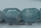 CEQ90 15.5 inches 18*25mm faceted nuggets blue sponge quartz beads