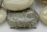 CFA14 15.5 inches 30*40mm oval chrysanthemum agate gemstone beads