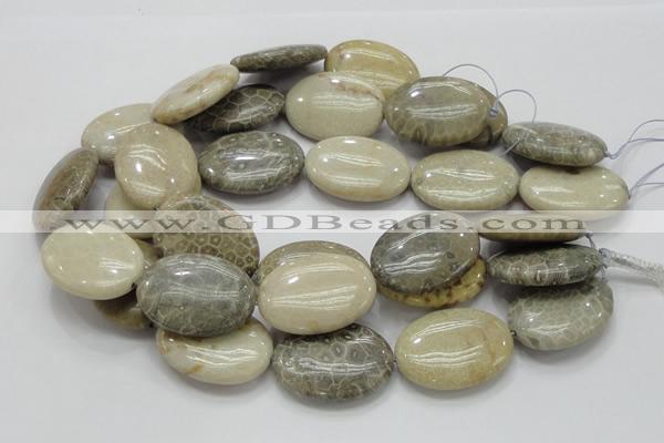 CFA14 15.5 inches 30*40mm oval chrysanthemum agate gemstone beads