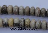 CFA203 15.5 inches 6*12mm rondelle chrysanthemum agate beads