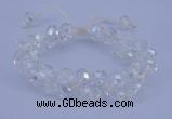 CFB580 8*10mm faceted rondelle crystal beads adjustable bracelet