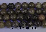 CFC210 15.5 inches 4mm round grey fossil coral beads wholesale