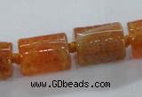 CFG1101 15.5 inches 15*20mm carved tube agate gemstone beads