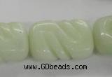 CFG1185 15.5 inches 20*30mm carved rectangle New jade beads