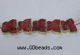 CFG1193 7.5 inches 40*45mm - 45*55mm butterfly druzy agate beads