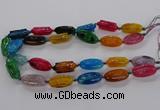 CFG1228 15.5 inches 15*30mm carved oval agate gemstone beads