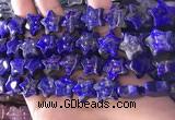 CFG1302 15.5 inches 15mm carved star lapis lazuli gemstone beads