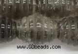 CFG1501 15.5 inches 15*20mm carved rice smoky quartz beads