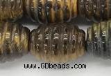 CFG1508 15.5 inches 15*20mm carved rice tiger eye beads