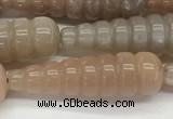 CFG1529 15.5 inches 10*35mm carved teardrop moonstone beads